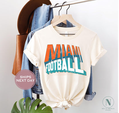 Miami Football Shirt, Vintage Miami Football Shirt, Retro Miami Football Women Shirt, Miami Florida Football Toddler Shirt