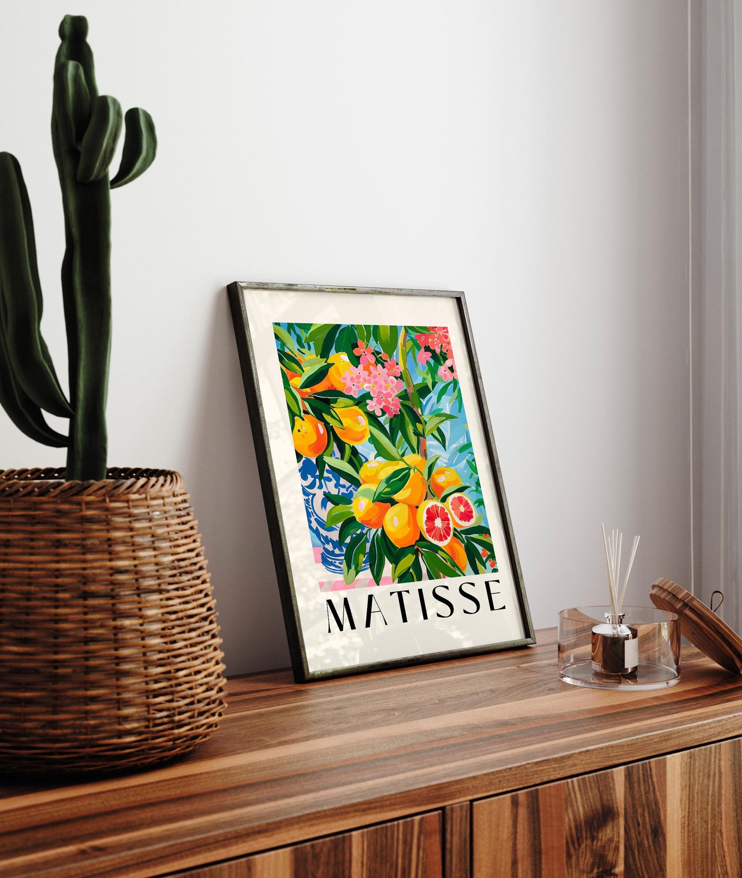 Matisse Inspired Orange Tree Art Print: Spanish Decor