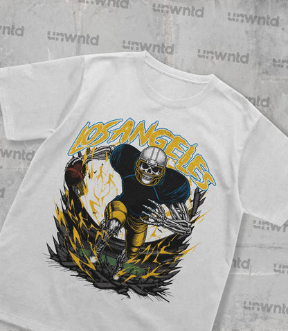Los Angeles Football Shirt - Graphic Tees - Skeleton Shirt - Merch Tee - Gift Shirt - Bootleg Shirt - Vintage - Skeleton Shirt - Chargers