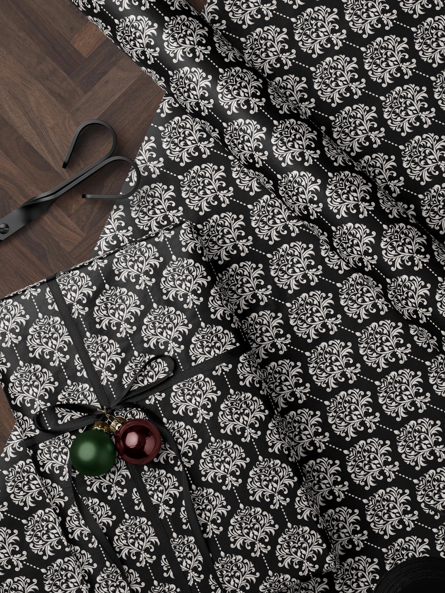 Elegant Damask Wrapping Paper Wedding Gift Wrap Paper Anniversary Gift for Her Holiday Wrapping Paper Romantic Gift Bridal Shower Gift