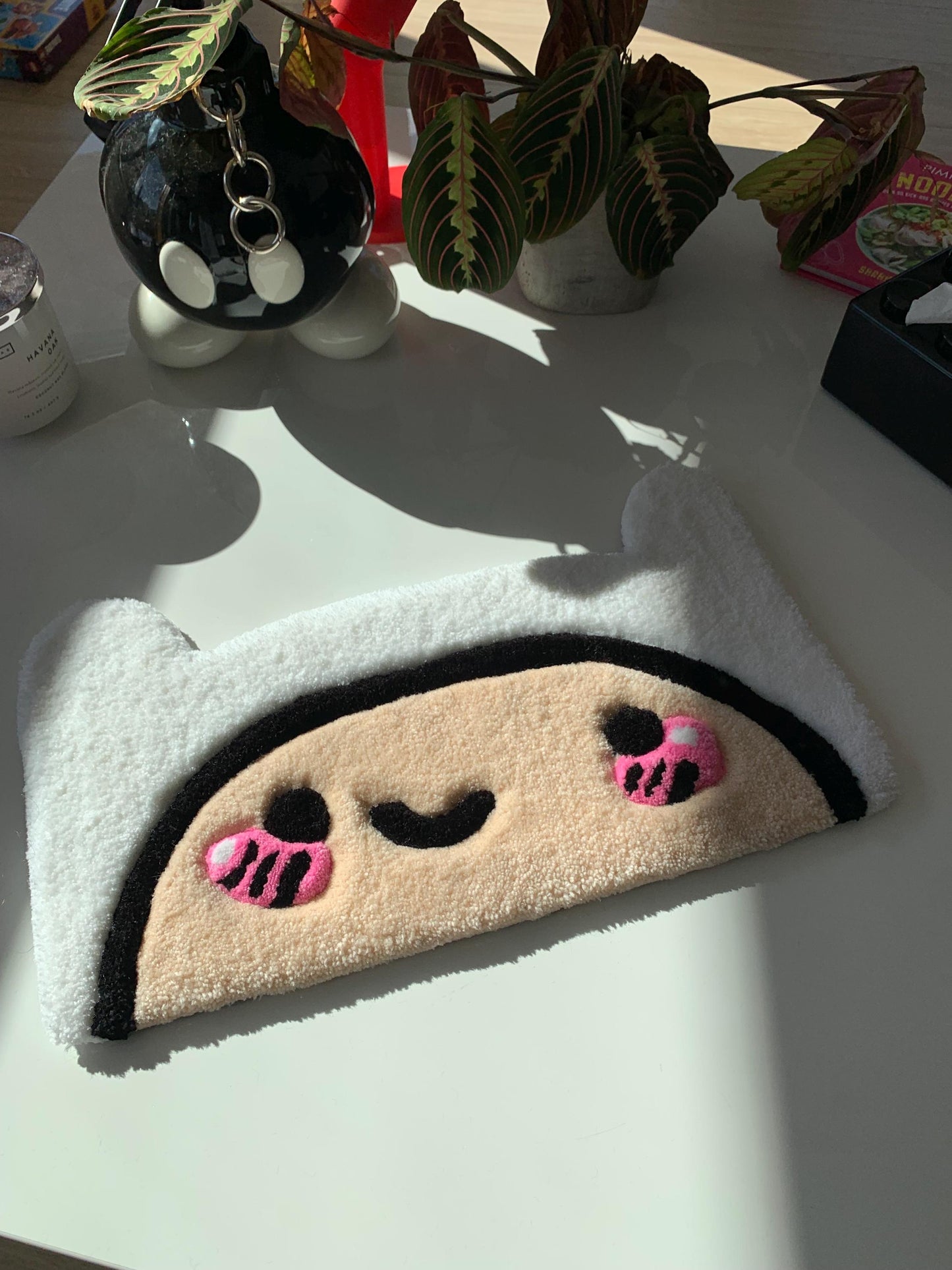 Rug tufted custom keyboard coaster