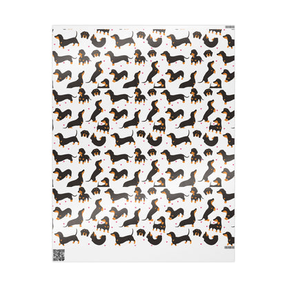 Dachshund Wrapping Papers, Weiner Dog Gift Wrap for Christmas, Birthday, Holidays, Cute Dog Lover Present, Decorative Holiday Paper