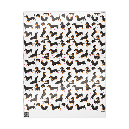 Dachshund Wrapping Papers, Weiner Dog Gift Wrap for Christmas, Birthday, Holidays, Cute Dog Lover Present, Decorative Holiday Paper