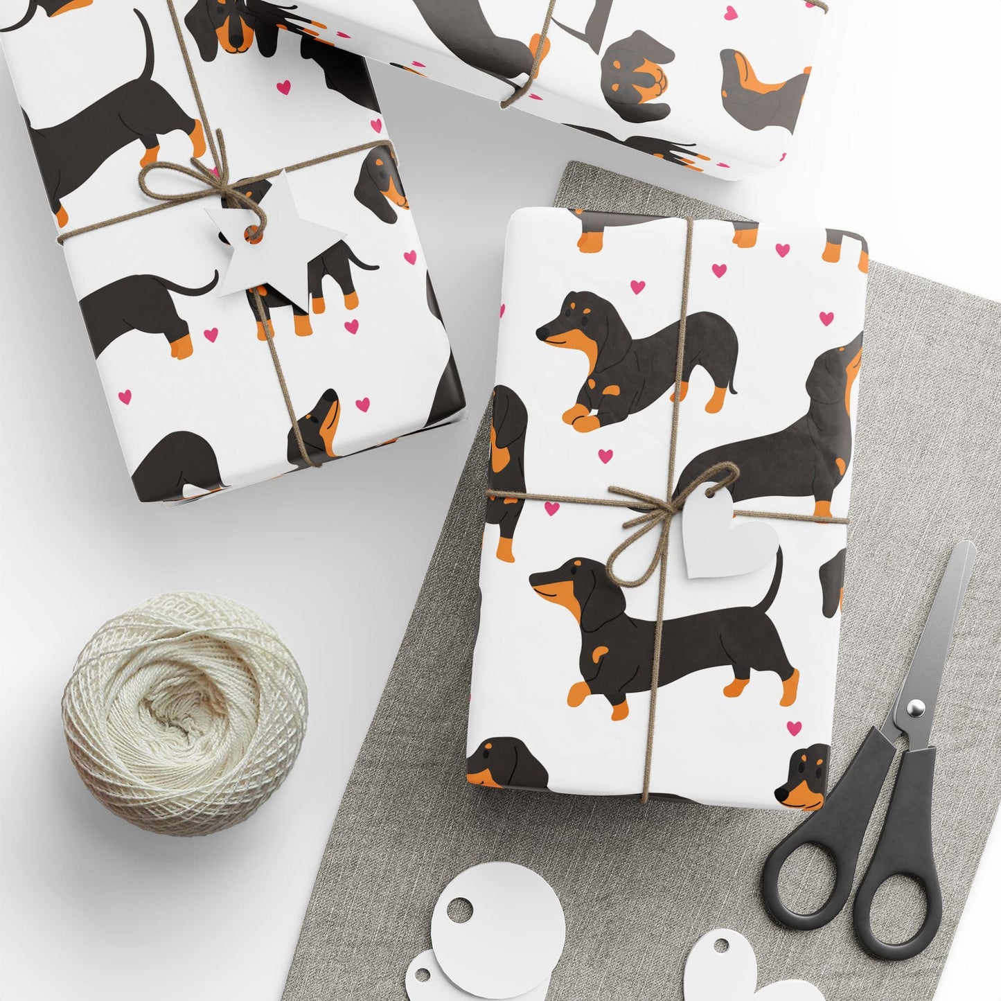 Dachshund Wrapping Papers, Weiner Dog Gift Wrap for Christmas, Birthday, Holidays, Cute Dog Lover Present, Decorative Holiday Paper