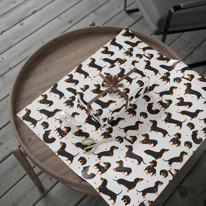 Dachshund Wrapping Papers, Weiner Dog Gift Wrap for Christmas, Birthday, Holidays, Cute Dog Lover Present, Decorative Holiday Paper