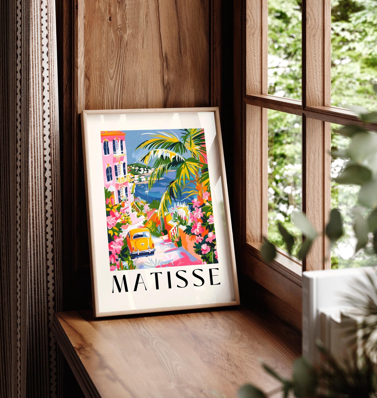 Matisse Style Italy Art Print: Pink Beachy Summer Decor