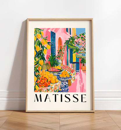 Dopamine decor, Spanish wall art, Framers market poster, Fruit art, Matisse print