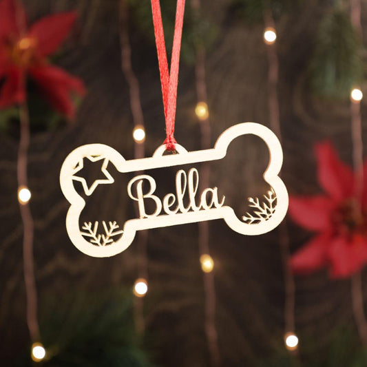 Personalized Pet Paw Ornament | Custom Dog Christmas Ornament | Cat 2025 Ornament | Dog Bone Holiday Decor
