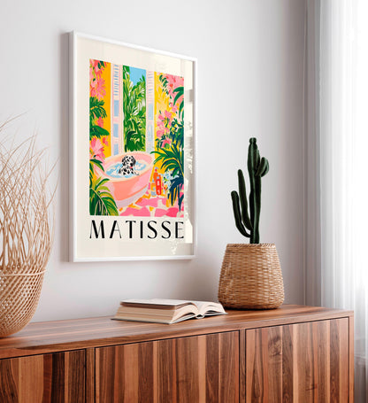 Dalmatian in Bathtub Art Print: Matisse Inspired Bathroom Decor