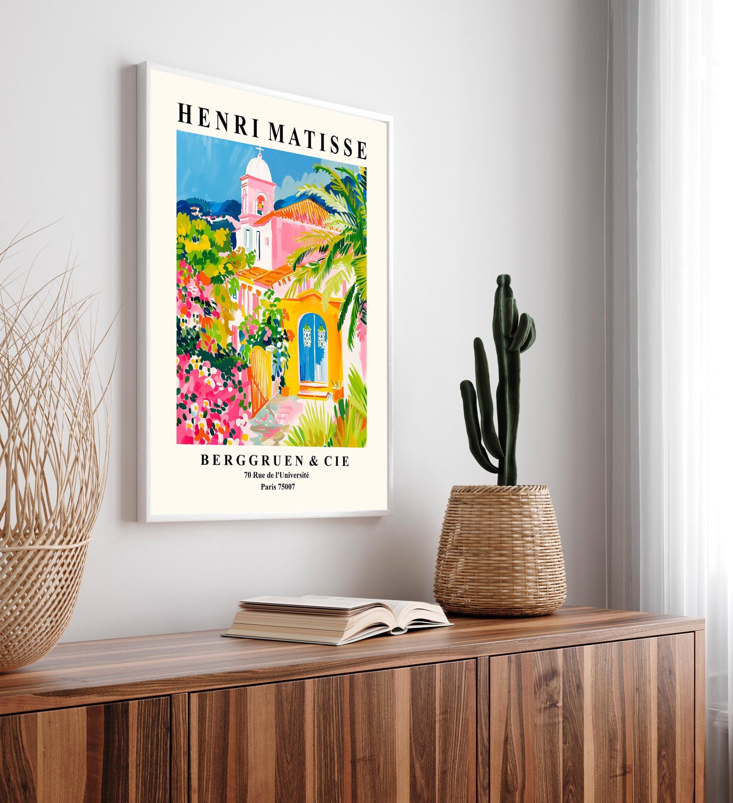 Matisse Inspired Church Painting: Mediterranean Art Print