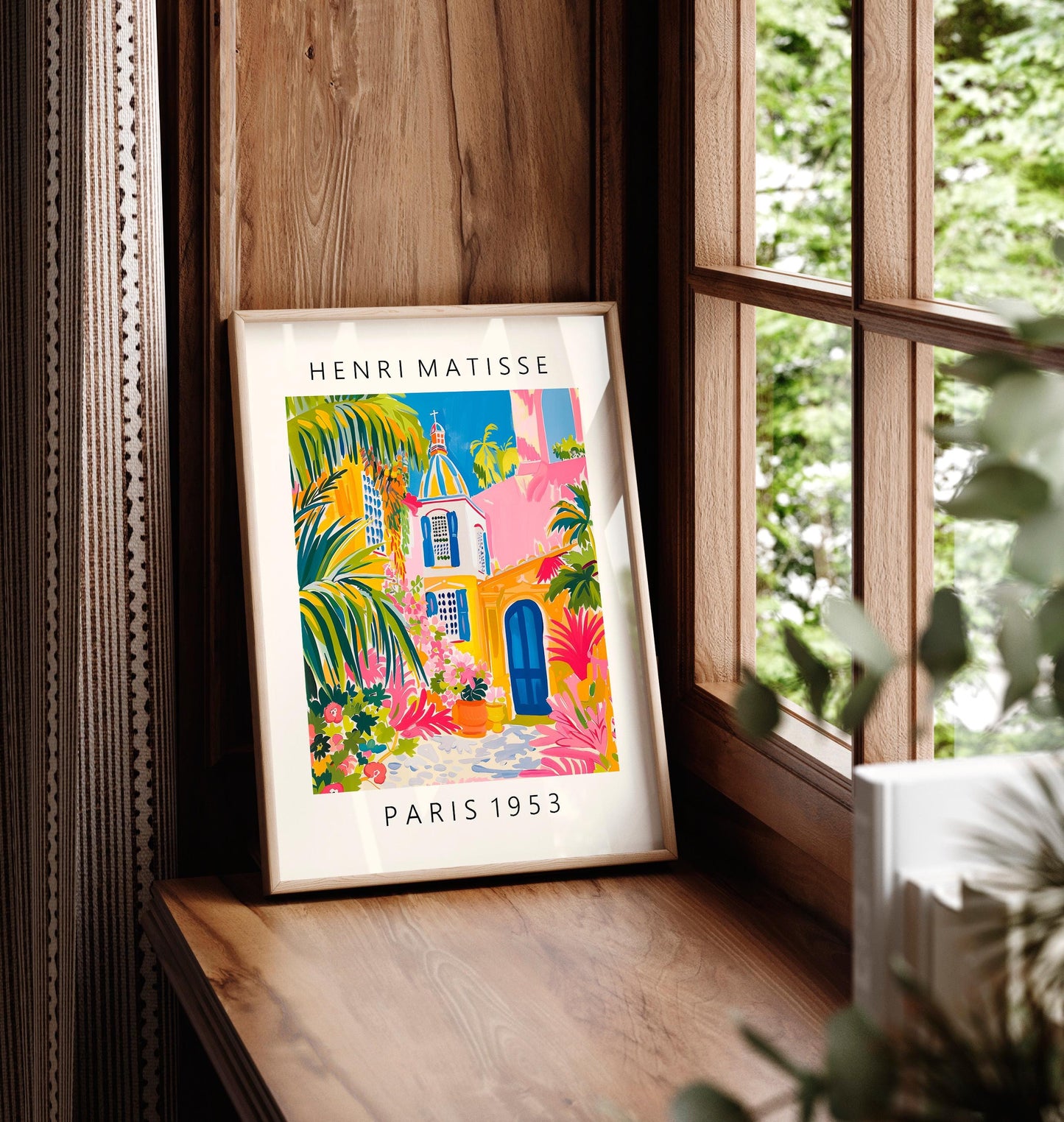 Matisse Inspired Church Art Print: Mid-Century Modern Catholic Poster
