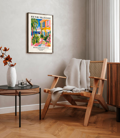 Villa architecture print, Aesthetic Matisse poster, Exhibition art, Henri Matisse print, Matisse cut outs, Gift Idea, Maximalist wall art