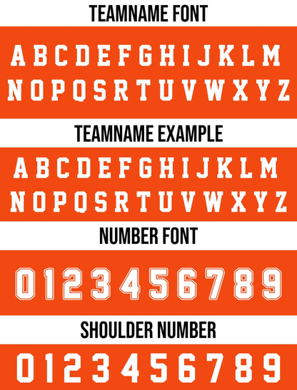 Custom Men Women Youth Kid American Football Jersey Personalized Football Shirt, Custom Team Name Number Logo Football Team Jersey Orange