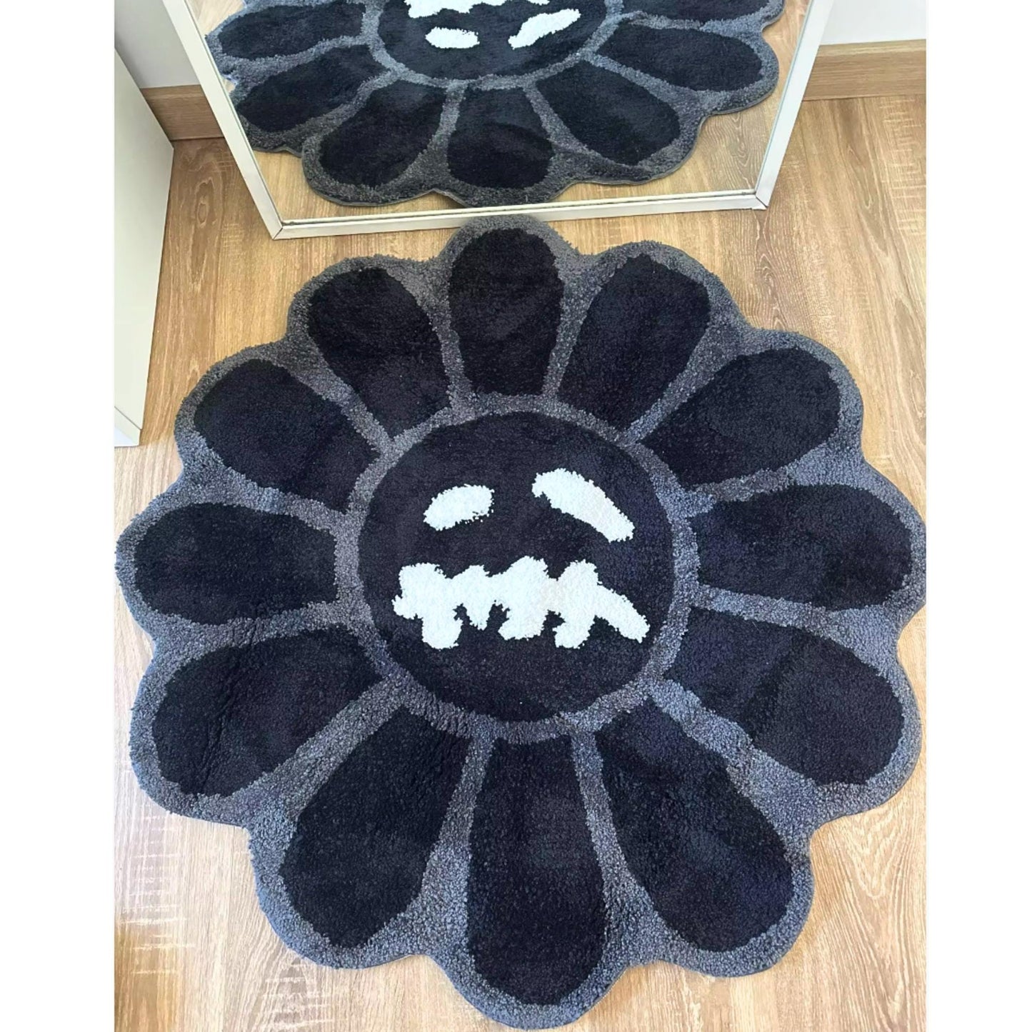 Tufted Flower Rug - Travis Scott x Murakami Rug -Cactus Jack - Travis Scott Tufted Rug - Smiling Face Tufted Rug for Halloween