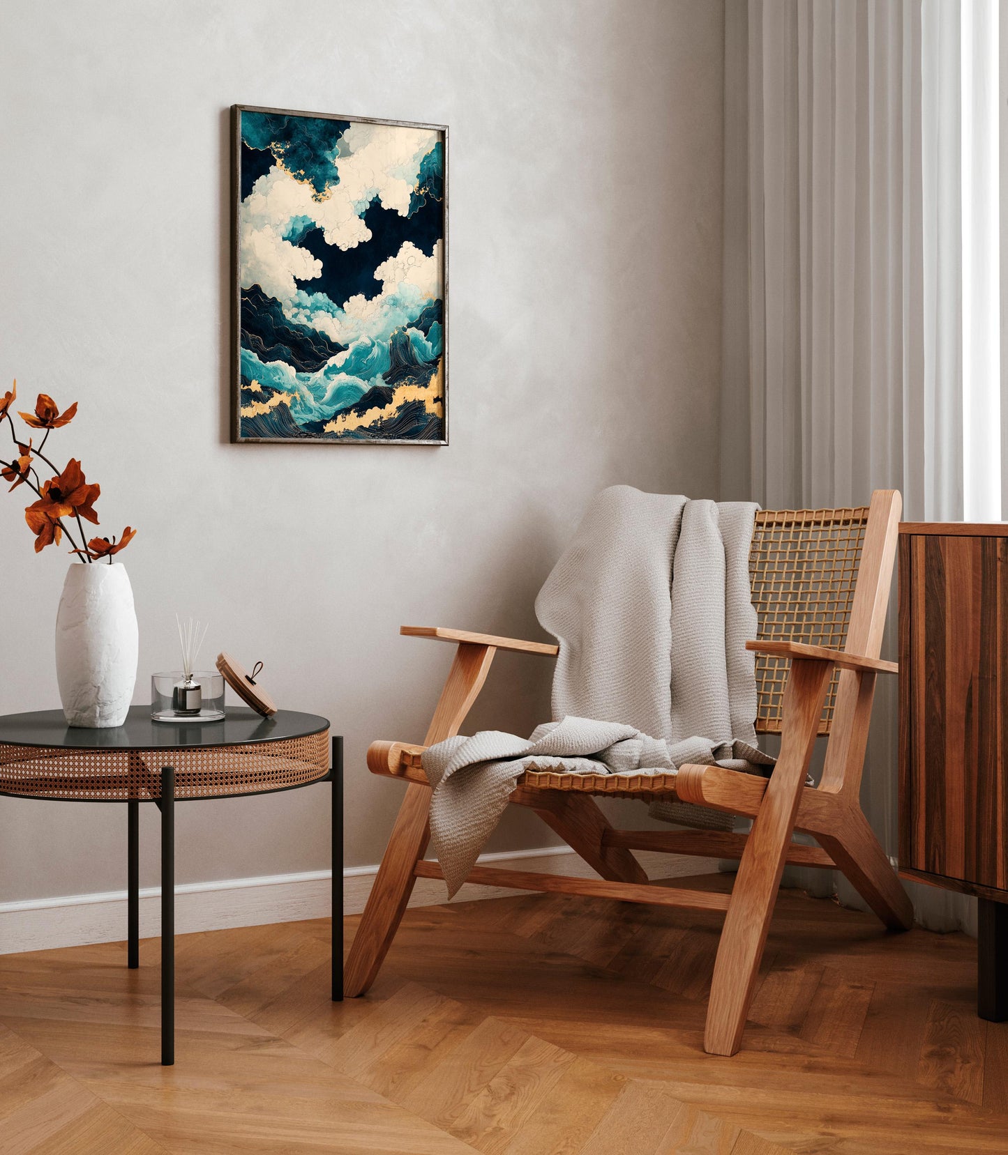 Japanese Waves Art Print: Ukiyo-e Style Ocean Landscape