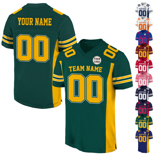 Custom Football Jersey for Adult Kid, Customized Team Name Number Football Team Jersey Shirt, Personalized College Football Team Fans Jersey