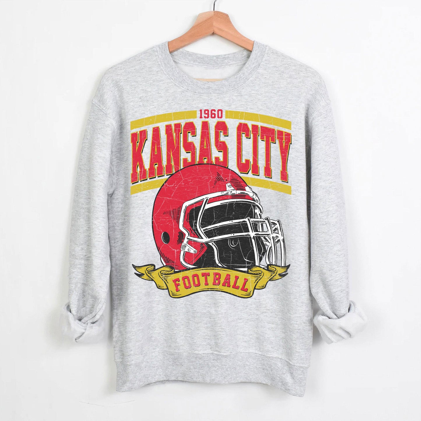 Vintage Style Kansas City Football, Kansas City Football Sweatshirt, Game Day Shirt, Kansas City Sweatshirt, Football Fan Gift