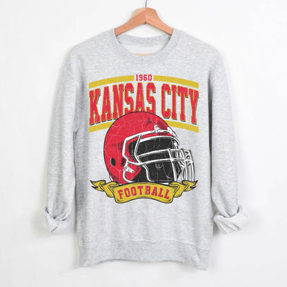 Vintage Style Kansas City Football, Kansas City Football Sweatshirt, Game Day Shirt, Kansas City Sweatshirt, Football Fan Gift