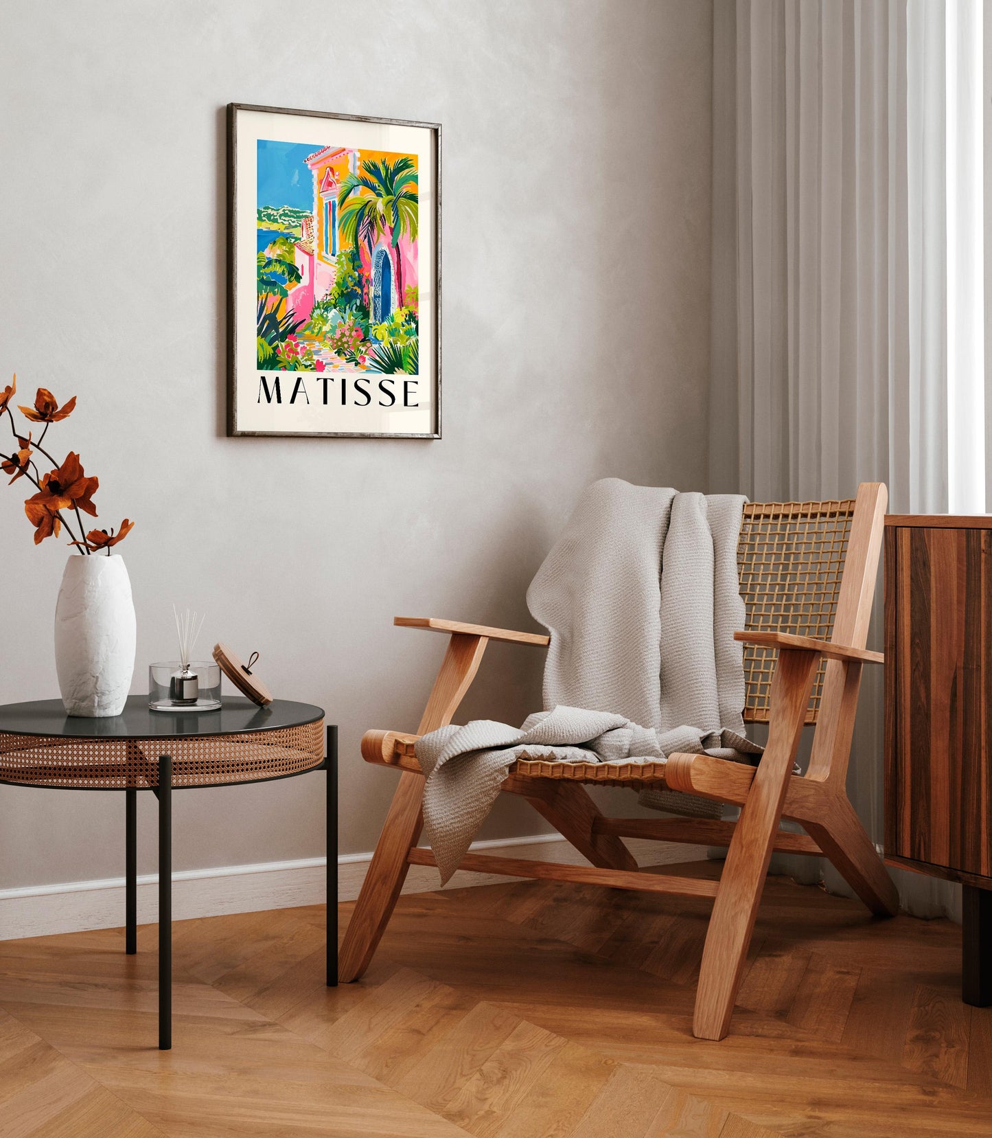 Matisse Print: Mediterranean Villa, Pink Beachy Wall Art