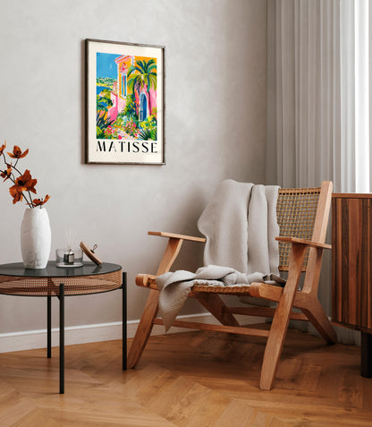 Matisse Print: Mediterranean Villa, Pink Beachy Wall Art