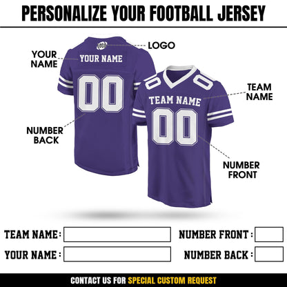 Personalized Team Name & Number Football Jersey Shirt For Adult Kid, Custom Football Jersey Shirt, Game Day Outfit For American Football Fan