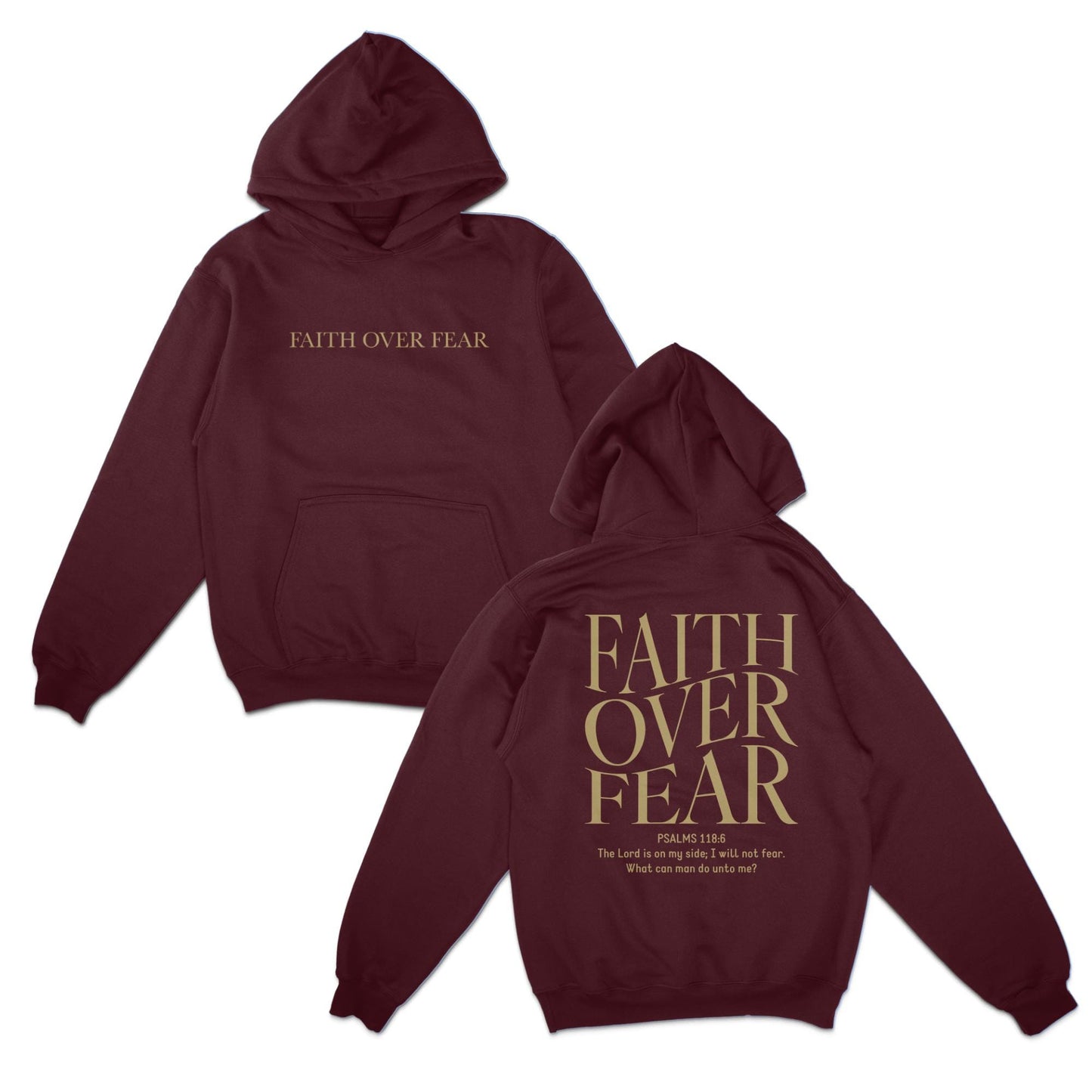 Faith Over Fear Christian Hoodie Bible Verse, Aesthetic Christian Sweatshirt, Jesus Hoodie, Church tee, Trendy Hoodie, Religious Hoodie