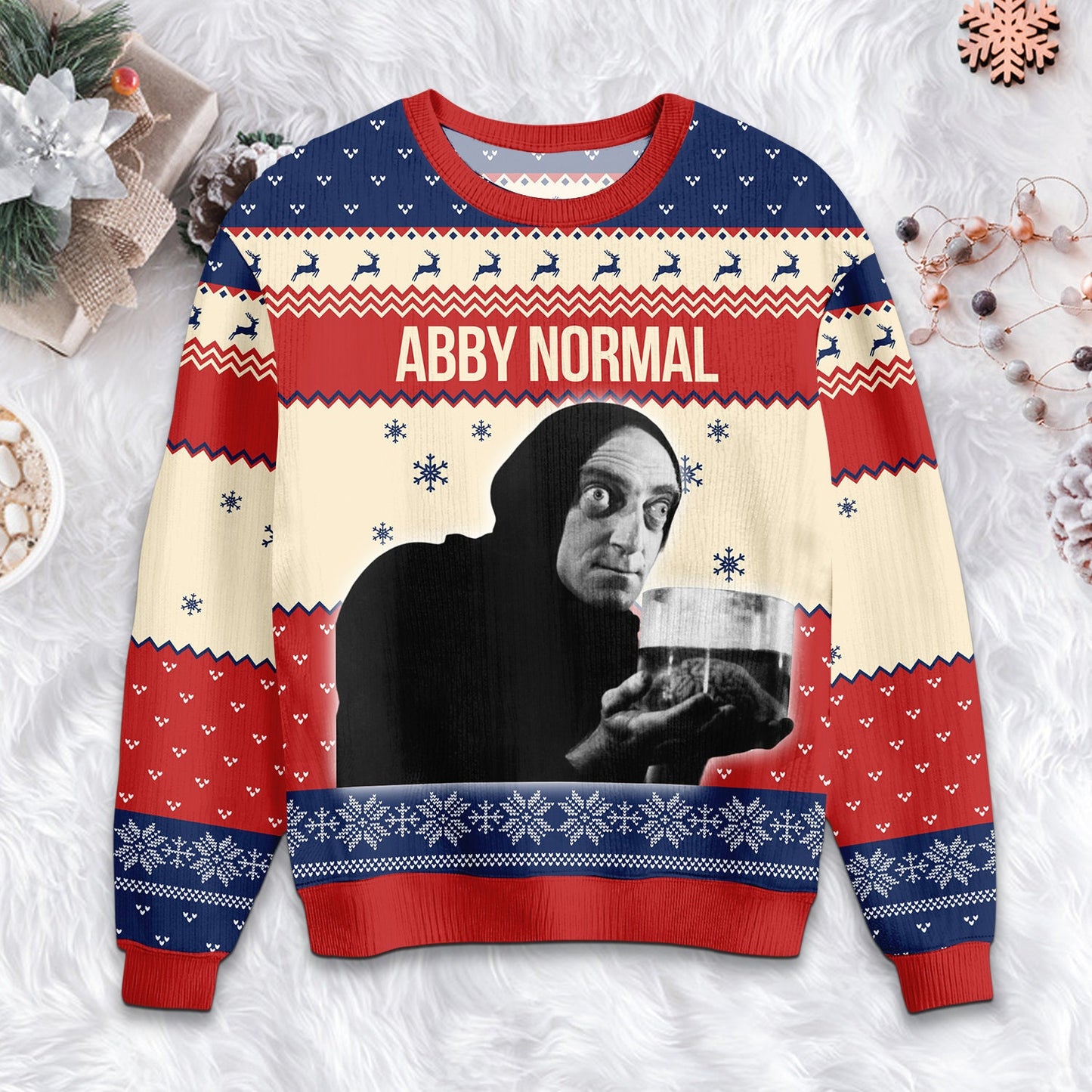 Young Frankenstein Christmas Ugly Sweater - Retro Movie Quote