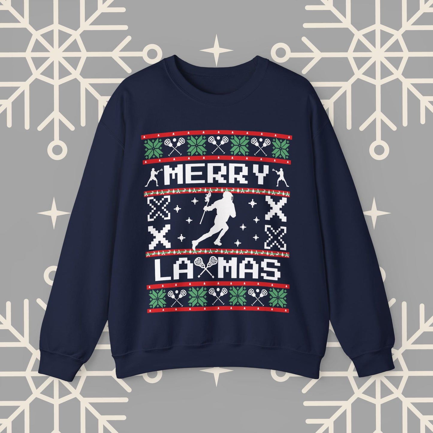 Lacrosse Ugly Christmas , Lacrosse Christmas Sweatshirt, Funny LAX Shirt, Sports Themed Holiday Crewneck, Gift for Lacrosse Player