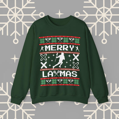 Lacrosse Ugly Christmas , Lacrosse Christmas Sweatshirt, Funny LAX Shirt, Sports Themed Holiday Crewneck, Gift for Lacrosse Player