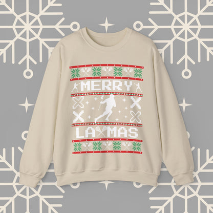 Lacrosse Ugly Christmas , Lacrosse Christmas Sweatshirt, Funny LAX Shirt, Sports Themed Holiday Crewneck, Gift for Lacrosse Player