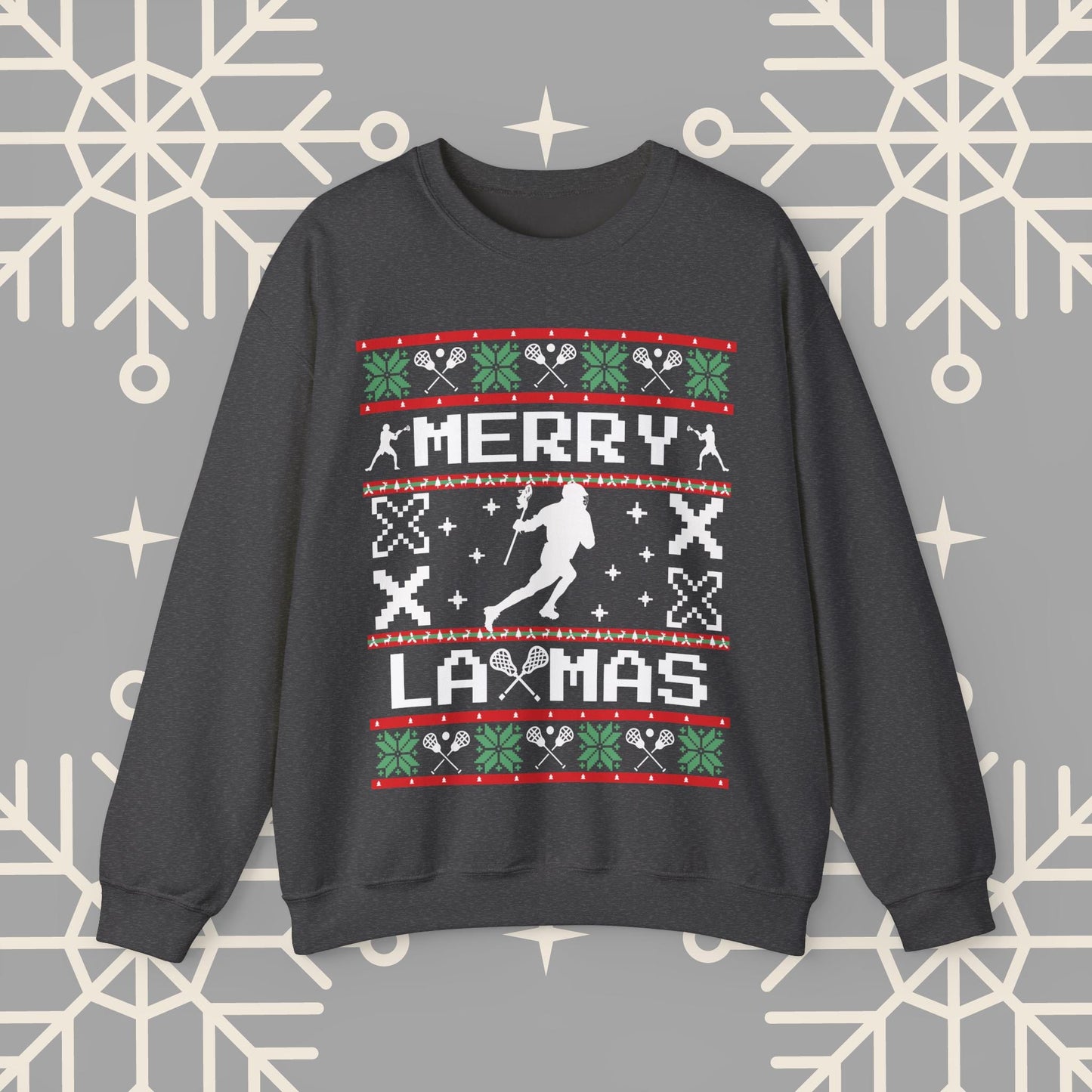 Lacrosse Ugly Christmas , Lacrosse Christmas Sweatshirt, Funny LAX Shirt, Sports Themed Holiday Crewneck, Gift for Lacrosse Player