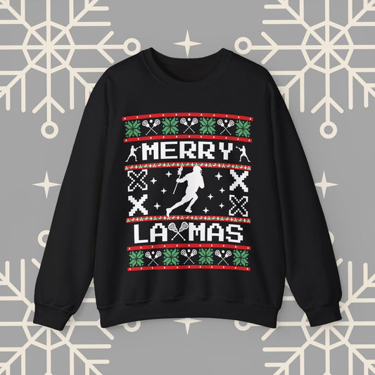 Lacrosse Ugly Christmas , Lacrosse Christmas Sweatshirt, Funny LAX Shirt, Sports Themed Holiday Crewneck, Gift for Lacrosse Player