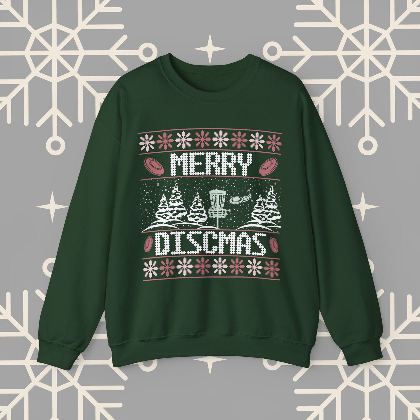 Merry Discmas Ugly Christmas , Disc Golf Christmas Sweatshirt, Funny Christmas , Gift for Disc Golfer, Disc Golf Shirt for Men