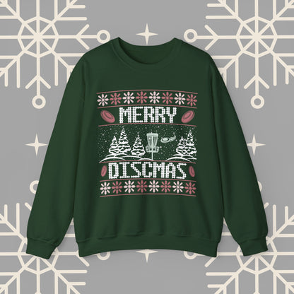 Merry Discmas Ugly Christmas , Disc Golf Christmas Sweatshirt, Funny Christmas , Gift for Disc Golfer, Disc Golf Shirt for Men