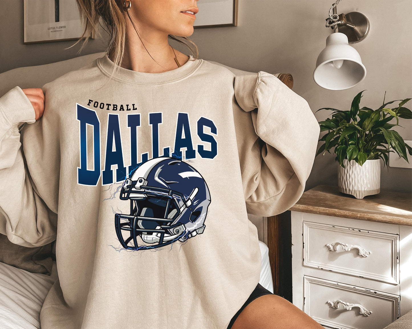 Dallas Football Sweatshirt, Vintage Dallas Crewneck, Retro Dallas Sweatshirt, Dallas Varsity Sweatshirt, Dallas Long Sleeve