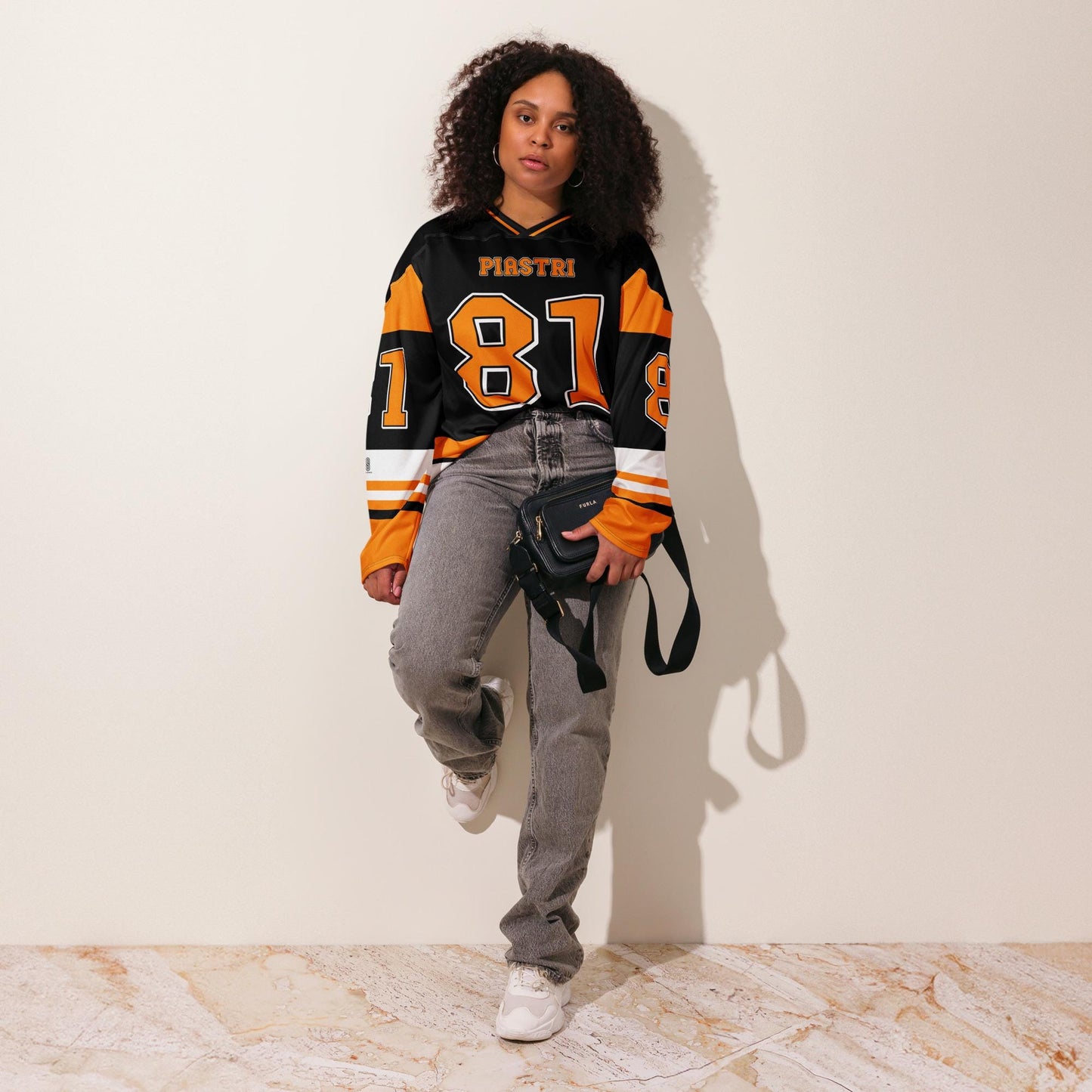 Unisex Oversized Racing Hockey Jersey– Lightweight Racing Hockey Jersey with Bold Number 81