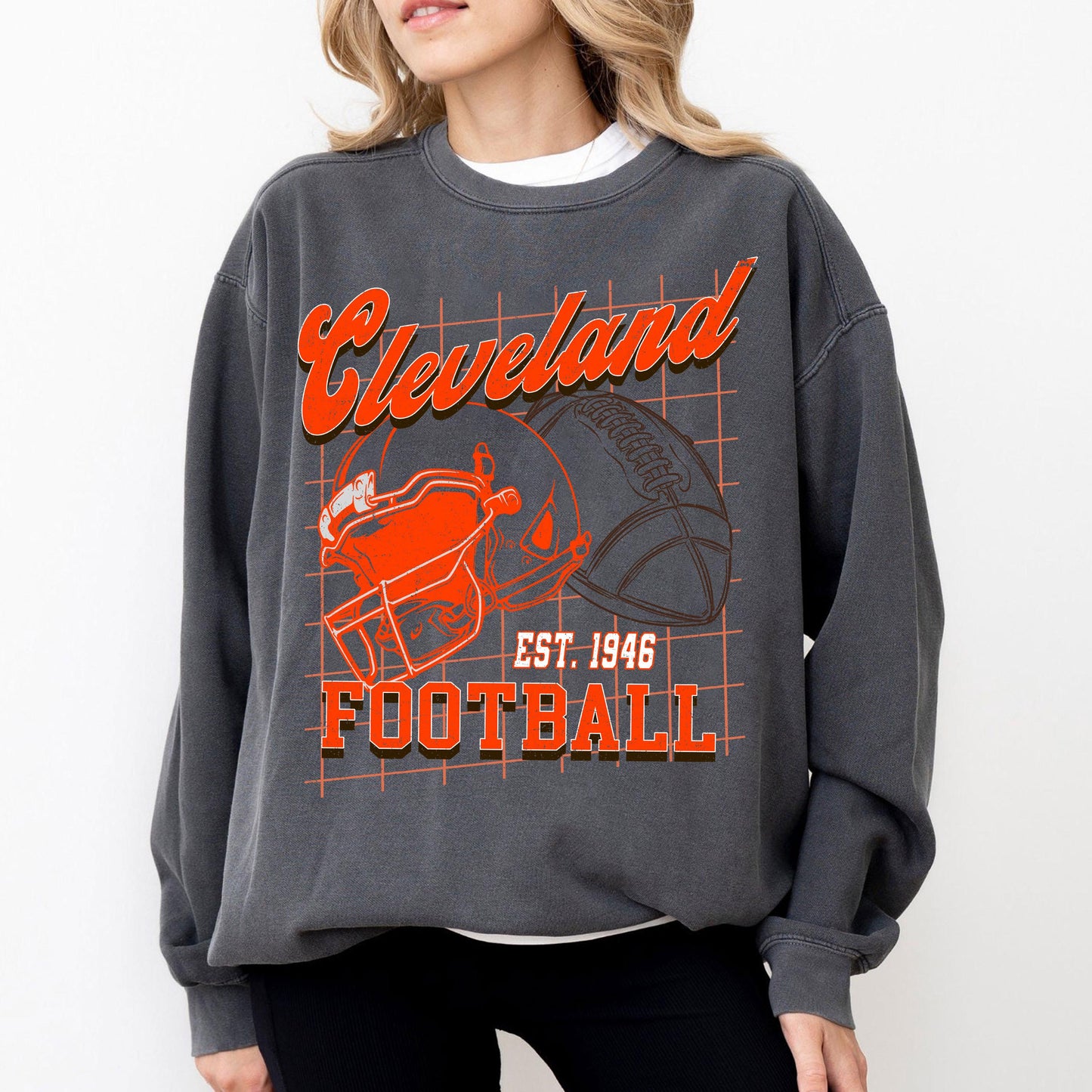 Cleveland Football Shirt For Him, Vintage Cleveland Sweatshirt, Cleveland Football Retro Gift, Cleveland Gift For Her, Cleveland Team