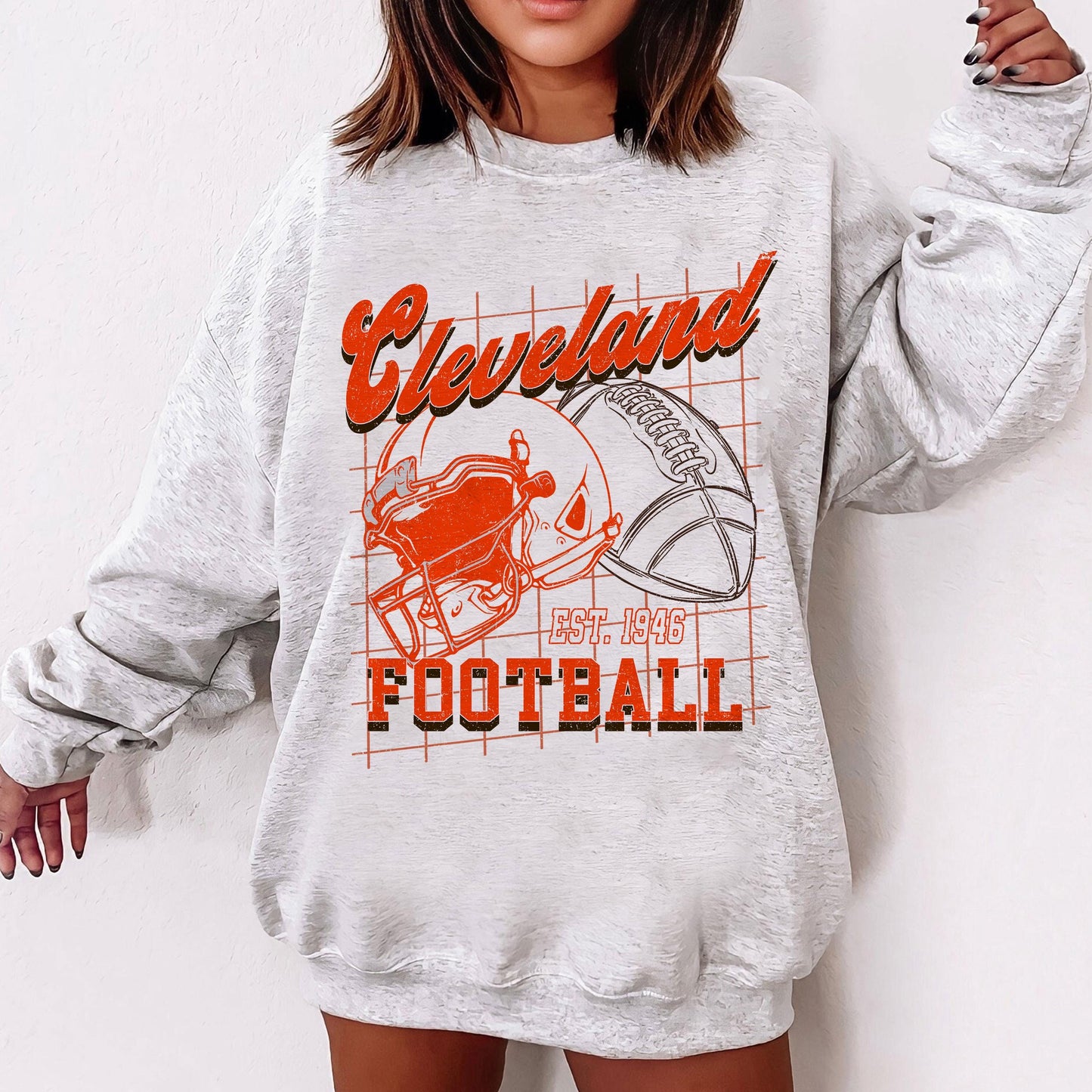 Cleveland Football Shirt For Him, Vintage Cleveland Sweatshirt, Cleveland Football Retro Gift, Cleveland Gift For Her, Cleveland Team