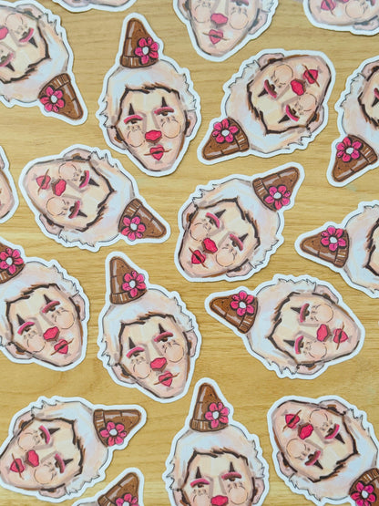 Pretty Clown Artist Decal | Waterproof  Weatherproof | Sticker from Artist Drawings