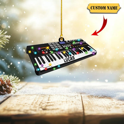 Electric Keyboard Acrylic Ornament, Electric Piano, Christmas Ornaments 2024, Music Lovers, Musical Instrument 2024