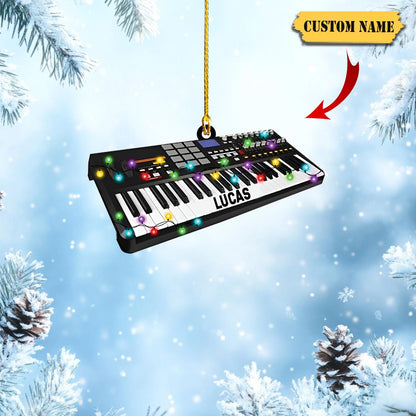 Electric Keyboard Acrylic Ornament, Electric Piano, Christmas Ornaments 2024, Music Lovers, Musical Instrument 2024