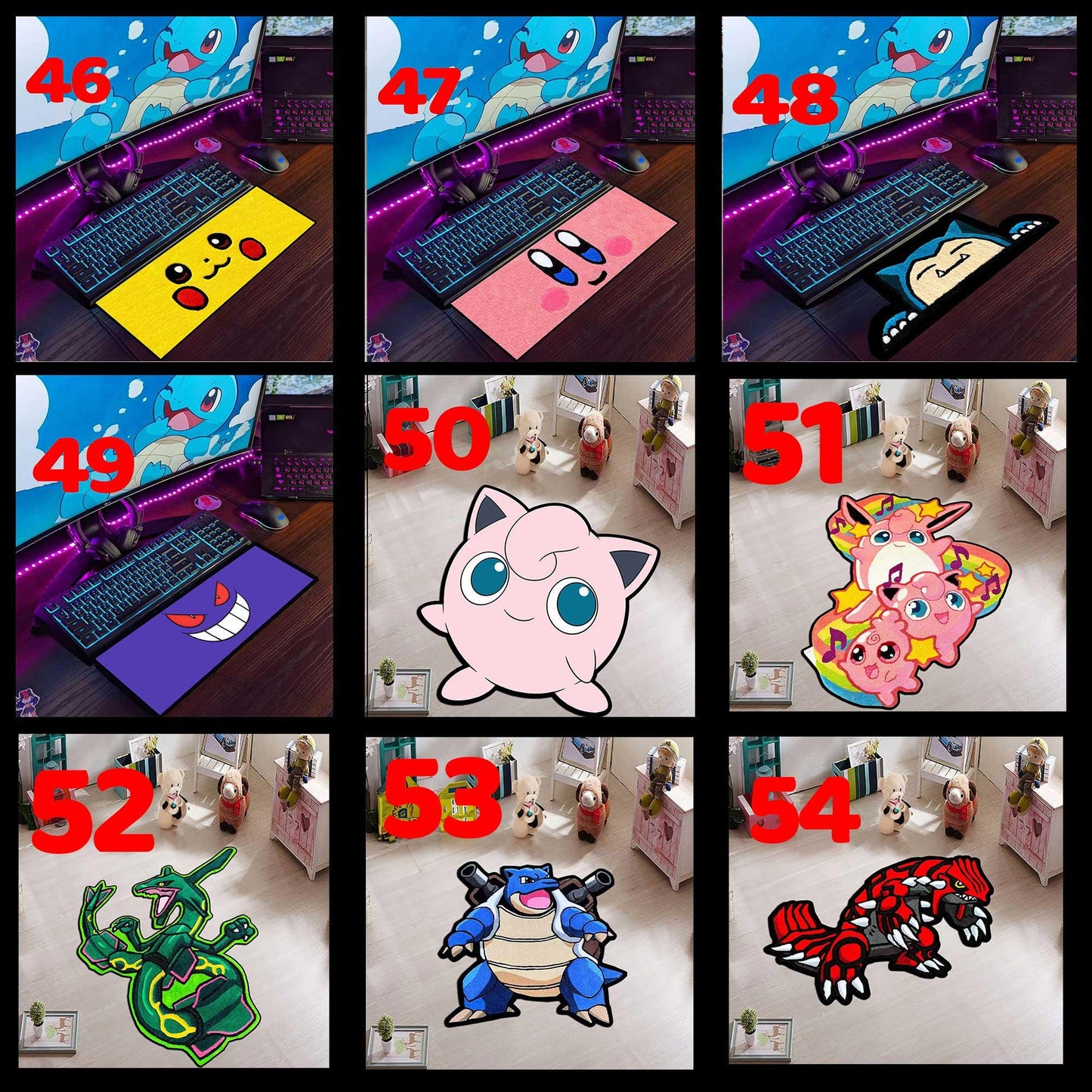 Charmander rug, Skeleton charmander rug, Charizard rug, Blastoise rug, Snorlax rug, Balbasaur rug, Gengar rug, custom rug, cartridge rug