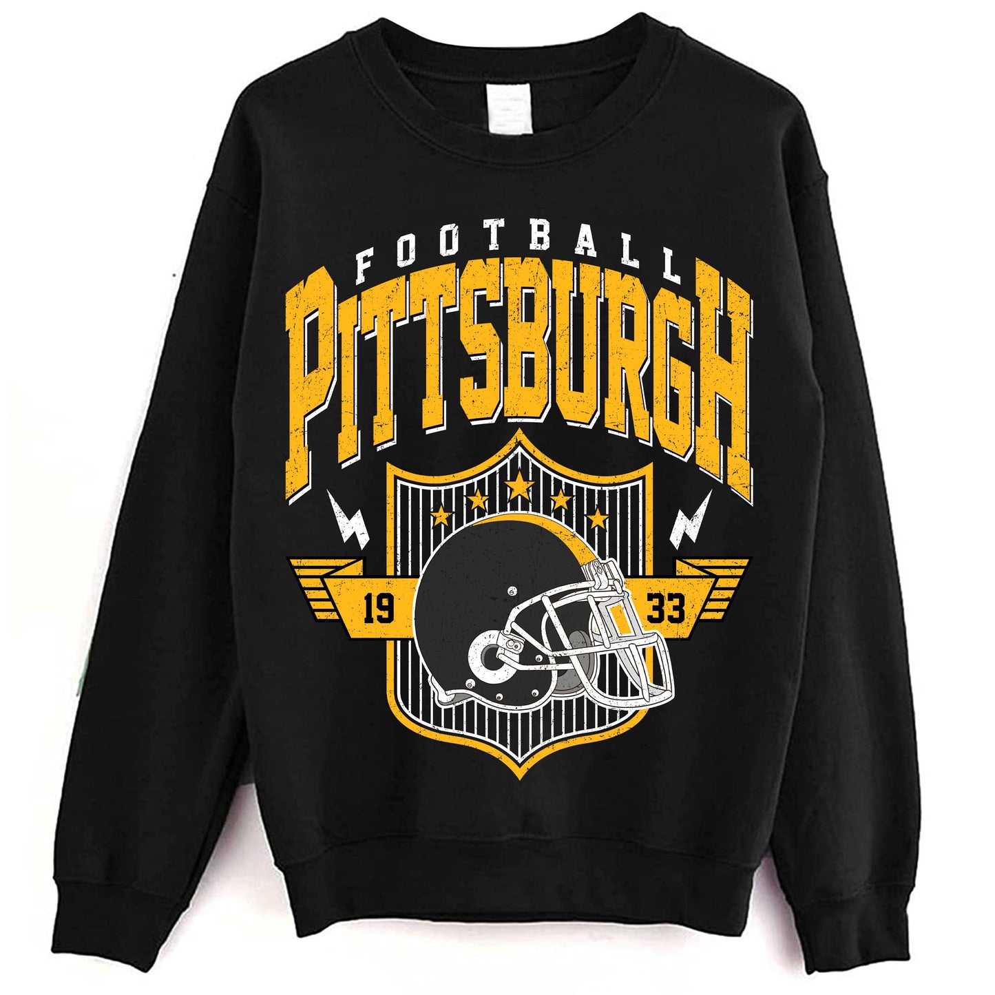 Pittsburgh Shirt Retro Style 90s Vintage Unisex Crewneck, Graphic Tee Gift For Football Fan Sport, Pittsburgh Football Sweatshirt.