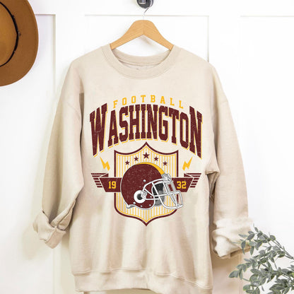 Vintage Washington Football Sweatshirt, Washington Crewneck Sweatshirt, Game Day Shirt, Washington Football Shirt, Sunday Football Shirt