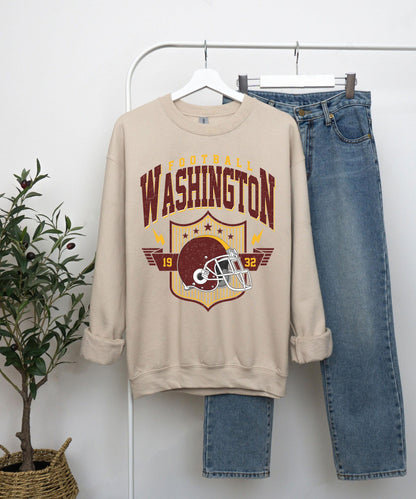 Vintage Washington Football Sweatshirt, Washington Crewneck Sweatshirt, Game Day Shirt, Washington Football Shirt, Sunday Football Shirt
