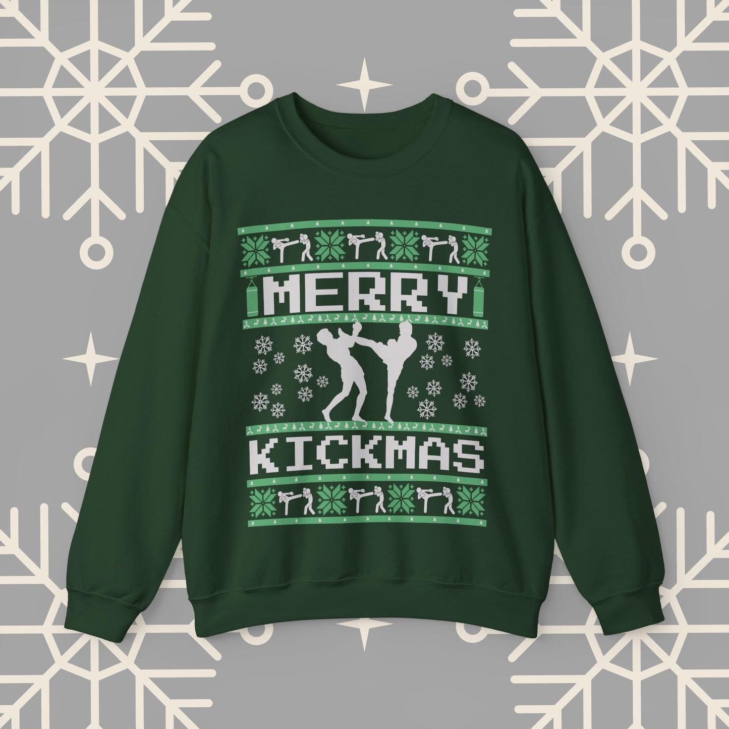 Merry Kickmas Ugly Christmas , Kick Boxing Sweatshirt, Muay Thai Ugly Christmas Jumper, Gift for Kick Boxer