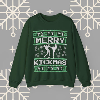 Merry Kickmas Ugly Christmas , Kick Boxing Sweatshirt, Muay Thai Ugly Christmas Jumper, Gift for Kick Boxer