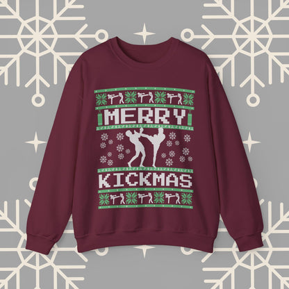 Merry Kickmas Ugly Christmas , Kick Boxing Sweatshirt, Muay Thai Ugly Christmas Jumper, Gift for Kick Boxer