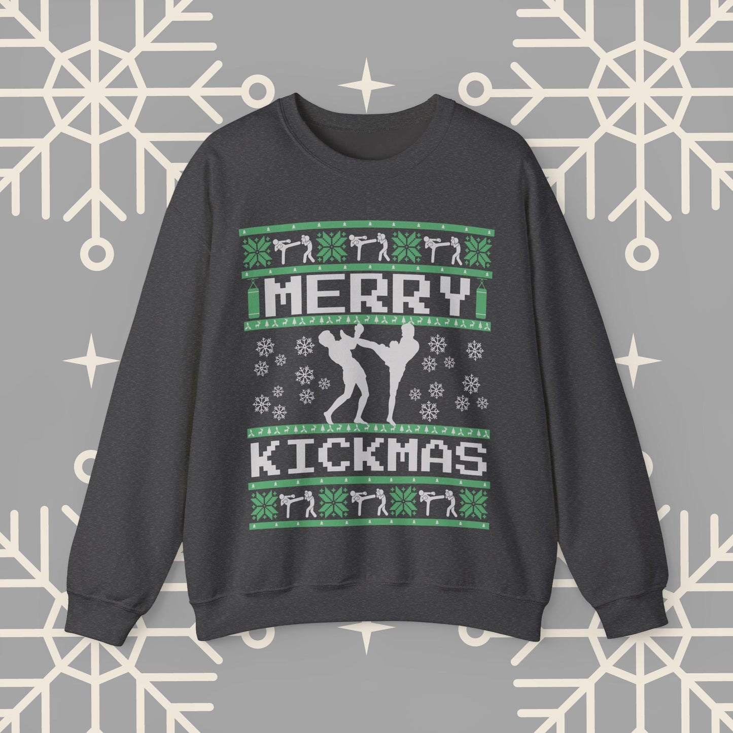 Merry Kickmas Ugly Christmas , Kick Boxing Sweatshirt, Muay Thai Ugly Christmas Jumper, Gift for Kick Boxer