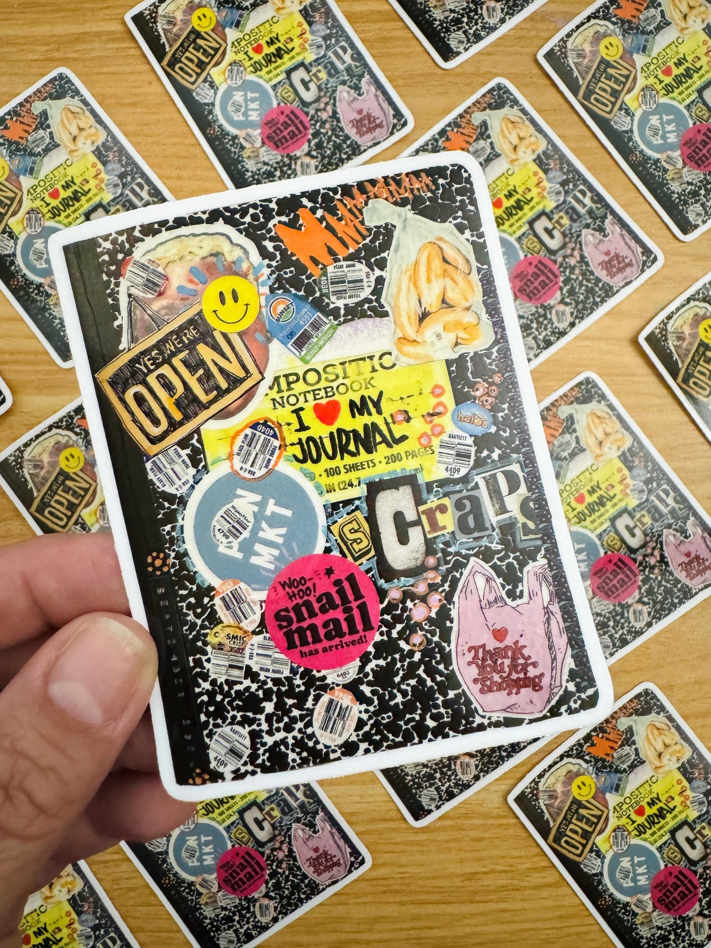 I Heart My Journal Sticker | Waterproof  Decals| Composition Book cover